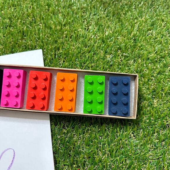2/$24 Building Bricks Blocks Crayons (6), Kids Girls Boys Gender Neutral Gift - Picture 4 of 9